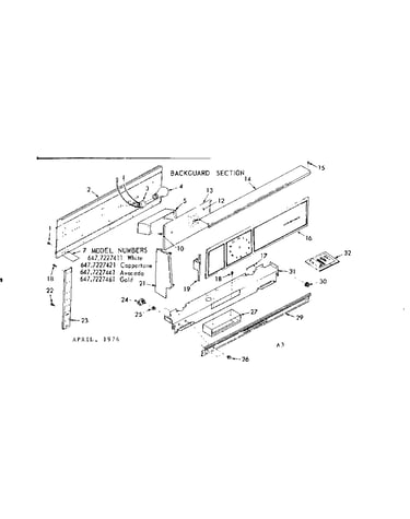 Backguard section