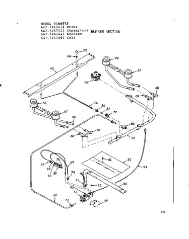 Burner section