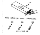 Kenmore 9119207316 wire harnesses and components diagram