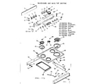 Kenmore 9119237364 backguard and main top section diagram