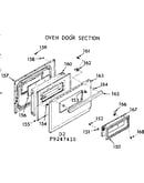 Oven door section