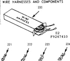 Kenmore 9119247410 wire harnesses & components diagram