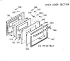 Kenmore 9119267440 oven door section diagram