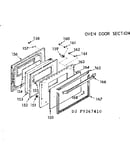 Oven door section