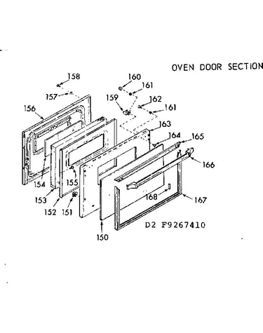 Oven door section