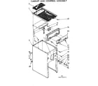 Kenmore 665427303-4 cabinet and control assembly diagram