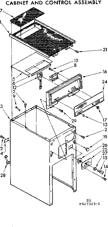 Cabinet and control assembly