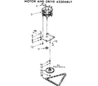 Kenmore 665427303-5 motor and drive assembly diagram