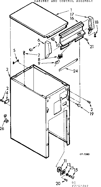 CABINET AND CONTROL ASSEMBLY