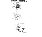 Kenmore 6657342202 motor and drive assembly diagram