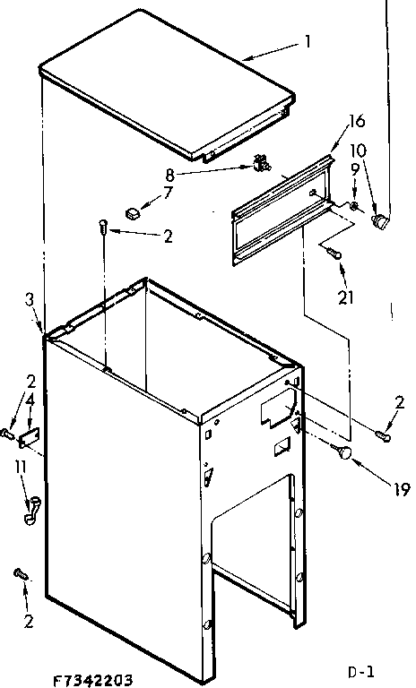 Cabinet and control assembly