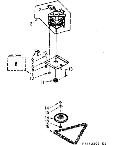 Motor and drive assembly