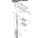 Kenmore 6657342204 power screw & ram assembly diagram