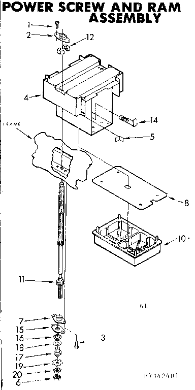 POWER SCREW & RAM ASSEMBLY