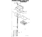 Kenmore 6657342401 power screw & ram assembly diagram