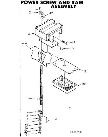 Power screw & ram assembly