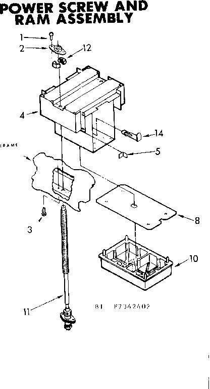 Power screw & ram assembly