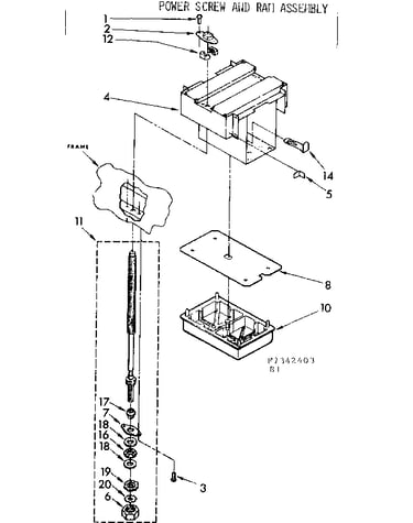 Power screw and ram assembly