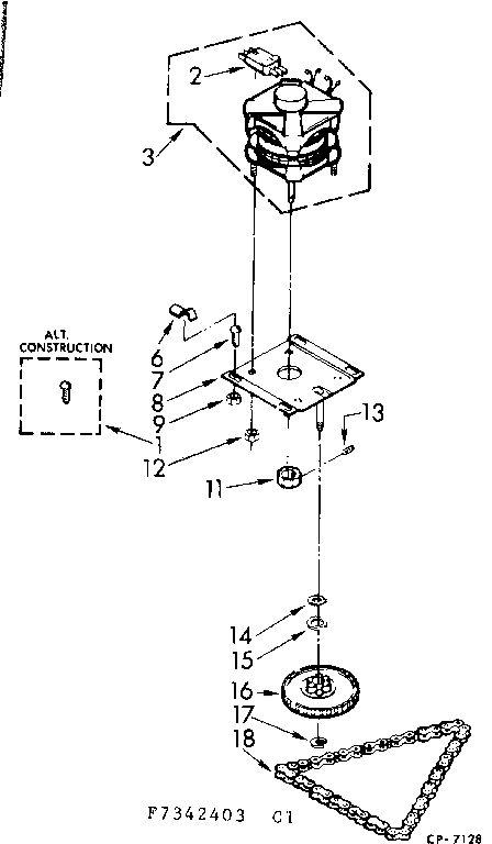 Motor and drive assembly