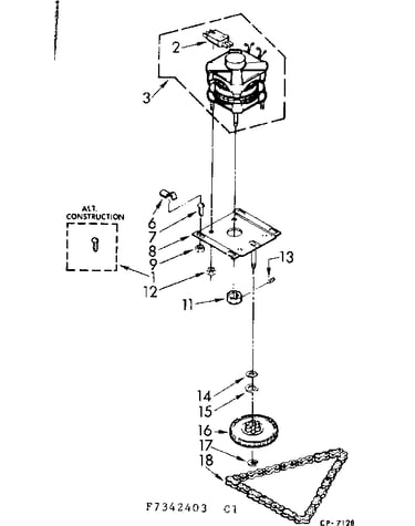 Motor and drive assembly
