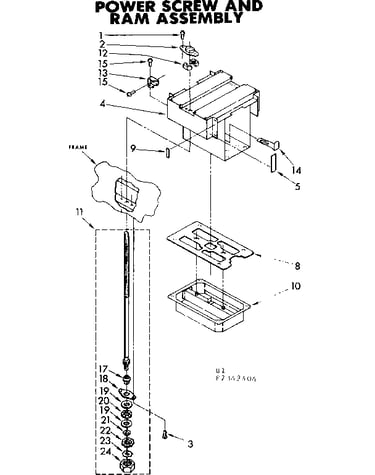 Power screw and ram assembly