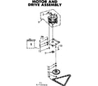 Kenmore 6657342404 motor and drive assembly diagram