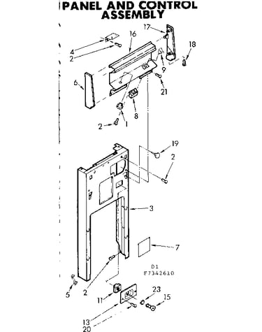 Panel and control assembly