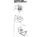 Kenmore 6657342610 motor and drive assembly diagram