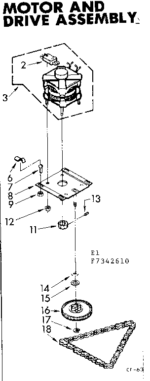 Motor and drive assembly