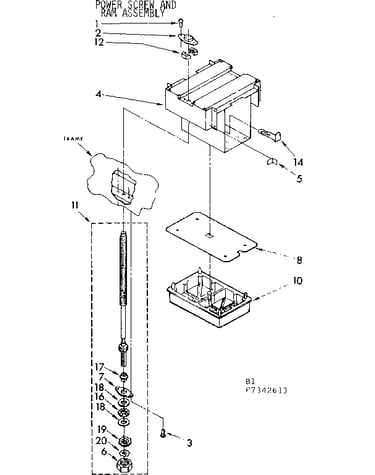 Power screw and ram asm