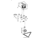 Kenmore 6657342612 motor and drive assembly diagram