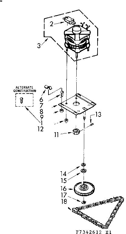 Motor and drive assembly