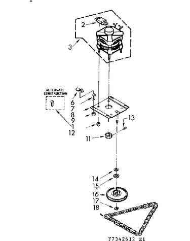 Motor and drive assembly