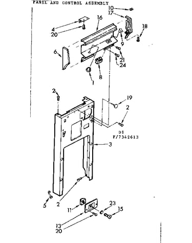 Panel and control assembly