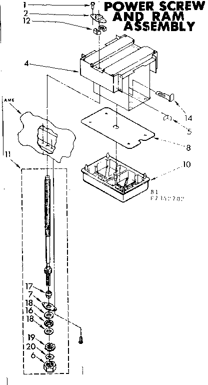 Power screw & ram assembly