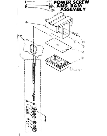 Power screw & ram assembly