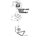 Kenmore 6657342702 motor & drive assembly diagram