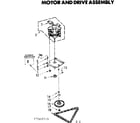 Kenmore 6657342703 motor and drive asm diagram