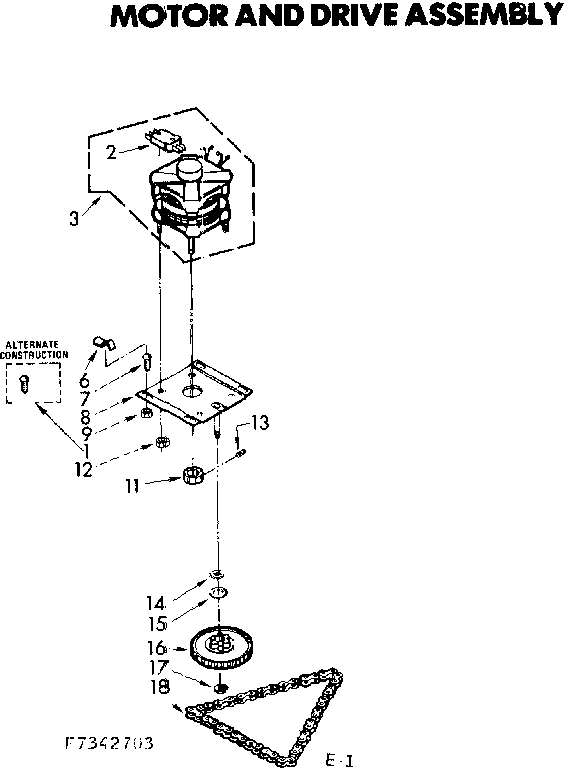 Motor and drive asm