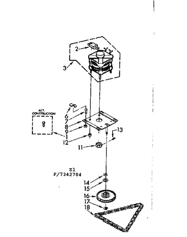 Motor and drive assembly