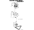 Kenmore 6657342901 motor and drive assembly diagram