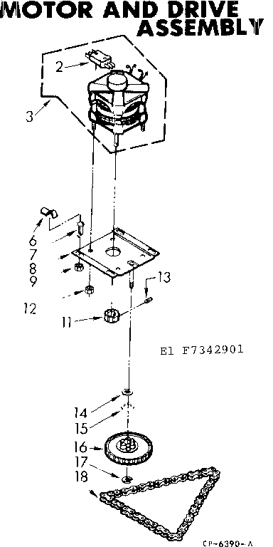 Motor and drive assembly