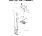Kenmore 6657342902 power screw and ram assembly diagram