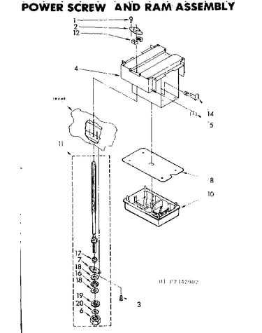 Power screw and ram assembly