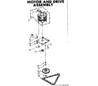 Kenmore 6657342902 motor and drive assembly diagram