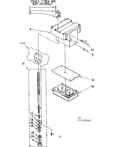Power screw and ram asm