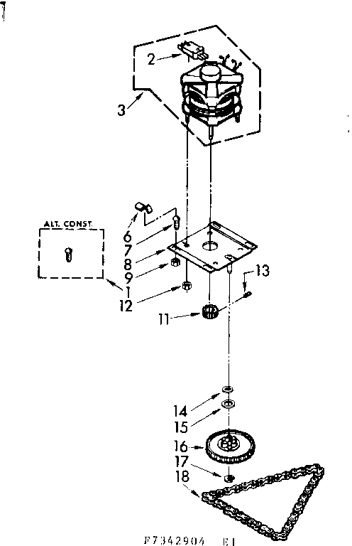 Motor and drive asm