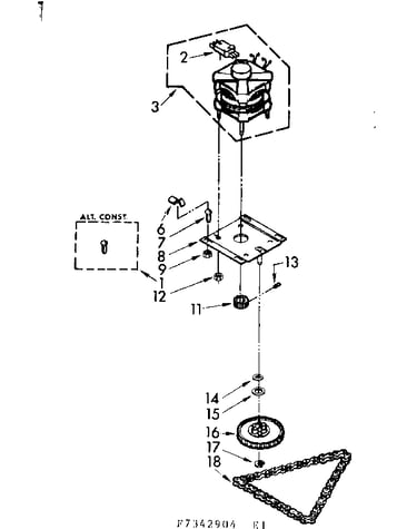 Motor and drive asm