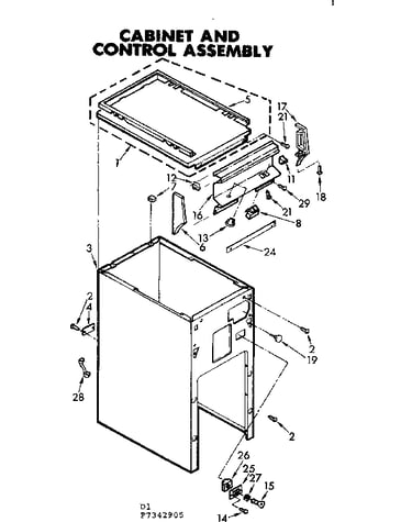 Cabinet and control assembly