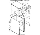 Kenmore 6657417860GO cabinet and control assembly diagram